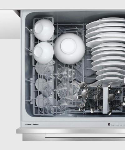 24" Fisher & Paykel Single DishDrawer Dishwasher, 7 Place Settings, Sanitize (Tall) - DD24SDFTX9 N