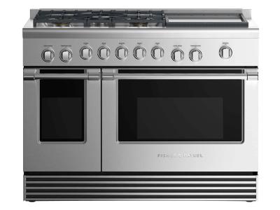 48" Fisher & paykel Dual Fuel Range 5 Burners with Griddle - RDV2-485GDN N