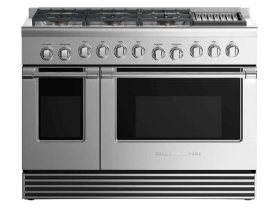 48" Fisher & paykel Dual Fuel Range 6 Burners with Griddle - RDV2-486GLN N