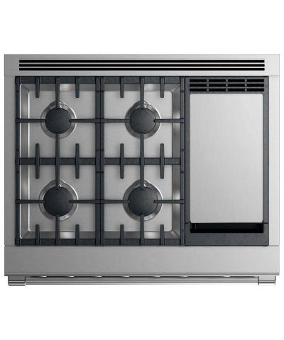 36" Fisher & paykel Dual Fuel Range 4 Burners with Griddle (LPG)  - RDV2-364GDL N
