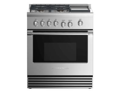  36" Fisher & paykel Gas Range 4 Burners with Griddle (LPG)  - RGV2-364GDL N