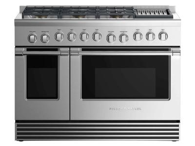 48" Fisher & paykel Gas Range 6 Burners with Grill (LPG) - RGV2-486GLL N