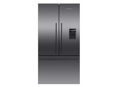 36" Fisher & paykel Black Stainless Steel French Door Refrigerator, 20.1 cu ft, Ice & Water - RF201ADUSB5