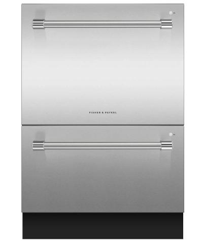 24" Fisher & paykel Double DishDrawer Dishwasher, 14 Place Settings, Sanitize (Tall) - DD24DV2T9_N