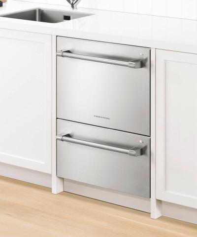 24" Fisher & paykel Double DishDrawer Dishwasher, 14 Place Settings, Sanitize (Tall) - DD24DV2T9_N