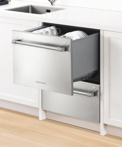 24" Fisher & paykel Double DishDrawer Dishwasher, 14 Place Settings, Sanitize (Tall) - DD24DV2T9_N