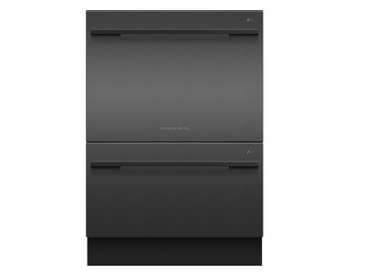 24" Fisher & paykel Double DishDrawer 14 Place Settings, Sanitize (Tall) - DD24DDFTB9 N