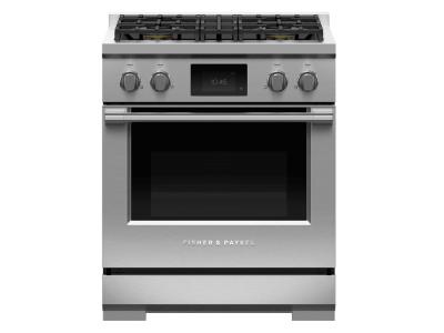 30" Fisher & Paykel Series 9 Professional Dual Fuel Range With 4 Burners - RDV3-304-L