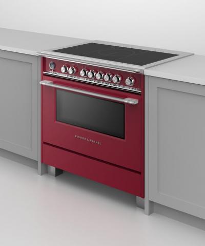 36" Fisher & Paykel Series 9 Classic Induction Range With SmartZone In Red - OR36SCI6R1