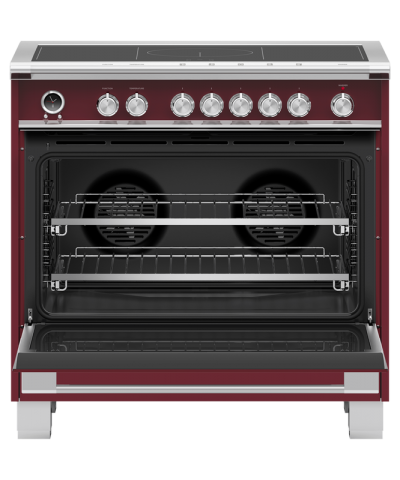 36" Fisher & Paykel Series 9 Classic Induction Range With SmartZone In Red - OR36SCI6R1