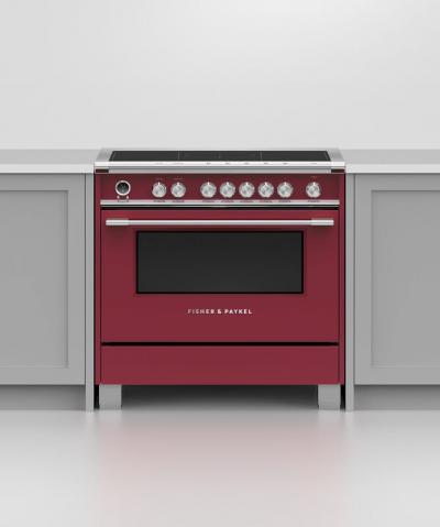 36" Fisher & Paykel Series 9 Classic Induction Range With SmartZone In Red - OR36SCI6R1