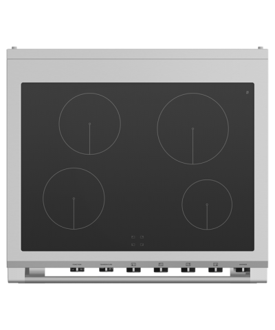 30" Fisher & Paykel Series 9 Classic Induction Range With 4 Zones In White - OR30SCI6W1