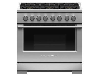 36" Fisher & Paykel Series 7 Professional Natural Gas Range With 6 Burners - RGV3-366-N