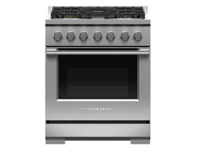 30" Fisher & Paykel Series 7 Professional Natural Gas Range With 5 Burners - RGV3-305-N