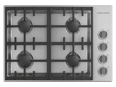 30" Fisher & Paykel Series 7 Professional Natural Gas Cooktop With 4 Burners - CDV3-304-N
