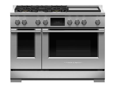 48" Fisher & Paykel Series 9 Professional Dual Fuel Range With Griddle - RDV3-485GD-L