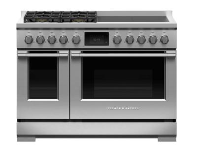 48" Fisher & Paykel Series 9 Professional Dual Fuel Range With 4 Induction Zones - RHV3-484-N