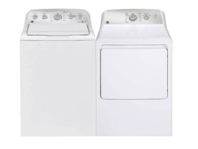 27" GE 4.9 Cu. Ft. Capacity Top Load Washer and 7.2 Cu.Ft. Capacity Top Load Electric Dryer - GTW490BMRWS-GTD40EBMRWS