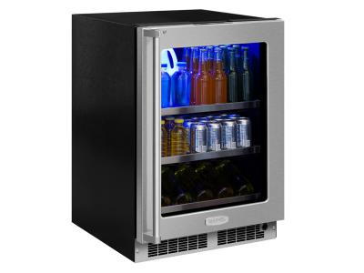 24" Marvel Beverage Center with Display Wine Rack - MP24BCG4RS