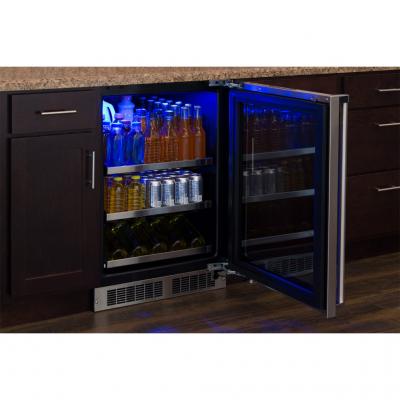 24" Marvel Beverage Center with Display Wine Rack - MP24BCG4LS