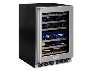 24" Marvel Professional High Efficiency Dual Zone Wine Refrigerator - MP24WDG5RS