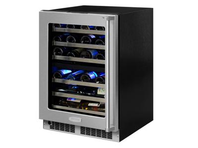 24" Marvel Professional High Efficiency Dual Zone Wine Refrigerator - MP24WDG5LS