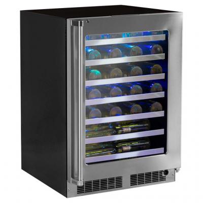 24" Marvel Professional Single Zone Wine Refrigerator with Hinge Pin - MP24WSG0RS