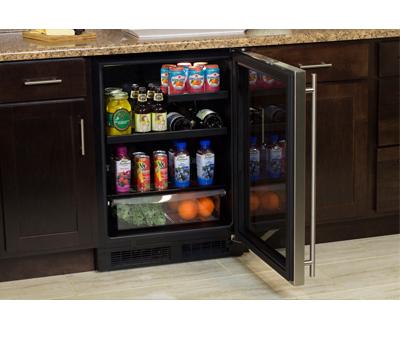 24" Marvel Beverage Refrigerator with Drawer - ML24BRG2LS