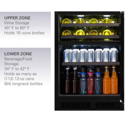 24" Marvel Dual Zone Wine and Beverage Center - ML24WBF2LP