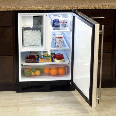24" Marvel Refrigerator Freezer with Ice Maker and Drawer Storage - ML24RIP5LP