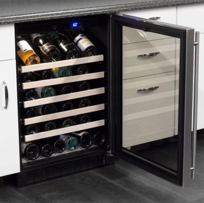 24" Marvel Standard Efficiency Single Zone Wine Refrigerator - ML24WSG0LS