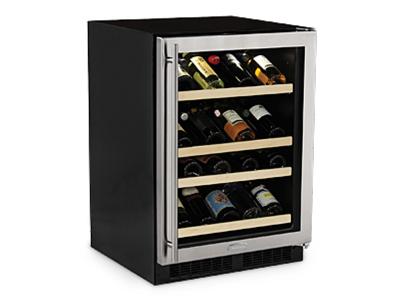 24" Marvel High Efficiency Gallery Single Zone Wine Refrigerator - ML24WSG1RS