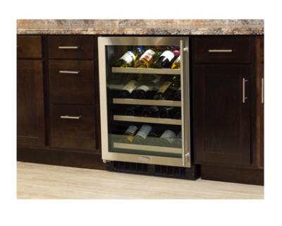 24" Marvel High Efficiency Gallery Single Zone Wine Refrigerator - ML24WSG1LS
