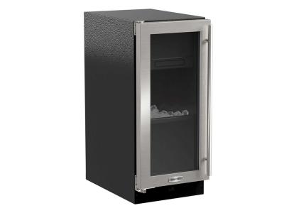 15" Marvel Clear Ice Machine with Arctic Illuminice™ and Glass Door - ML15CPG2LS