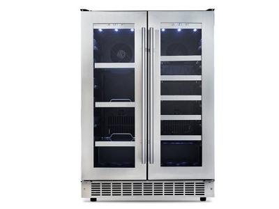 24” Silhouette French Door Beverage Centre - DBC047D2BSSPR