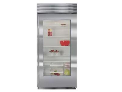 36"  SUBZERO Built-In Glass Door Refrigerator - BI-36RG/S/TH-LH