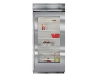 36" SUBZERO  Built-In Glass Door Refrigerator - BI-36RG/S/PH-RH