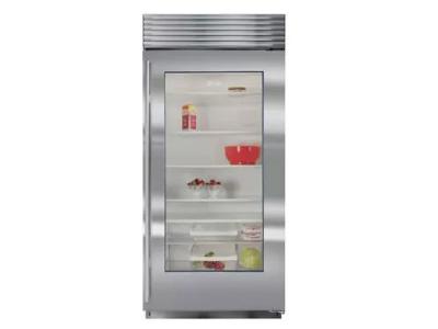 36" SUBZERO  Built-In Glass Door Refrigerator - BI-36RG/S/PH-LH