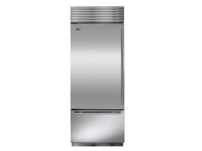 30" SUBZERO  Built-In Over-and-Under Refrigerator/Freezer - BI-30U/S/TH-LH