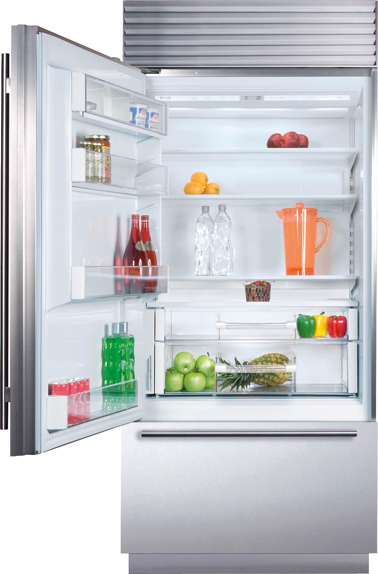 SubZero BI 36U S TH LH 36 SUBZERO Built In Over and Under Refrigerato