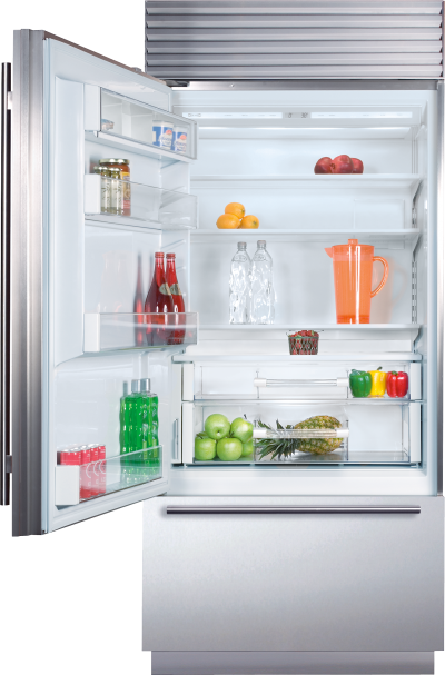  36" SUBZERO Built-In Over-and-Under Refrigerator/Freezer - BI-36U/S/TH-RH