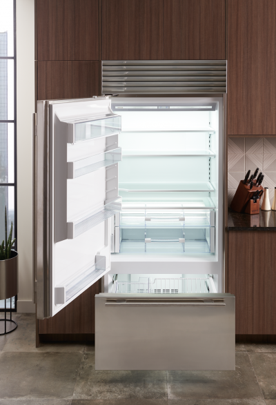 36" SUBZERO  Built-In Over-and-Under Refrigerator/Freezer with Internal Dispenser - Panel Ready - BI-36UID/O-RH