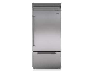 36" SUBZERO  Built-In Over-and-Under Refrigerator/Freezer with Internal Dispenser - BI-36UID/S/TH-RH