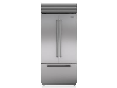 36" SUBZERO Built-In French Door Refrigerator/Freezer with Internal Dispenser - BI-36UFDID/S/PH