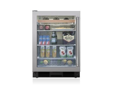  24"  SUBZERO Undercounter Beverage Center - Stainless Door - UC-24BG/S/PH-LH