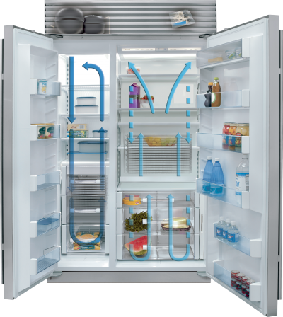 48" SUBZERO Built-In Side-by-Side Refrigerator/Freezer - BI-48S/S/PH