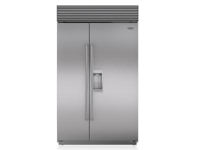 48" SUBZERO Built-In Side-by-Side Refrigerator/Freezer with Dispenser - BI-48SD/S/PH