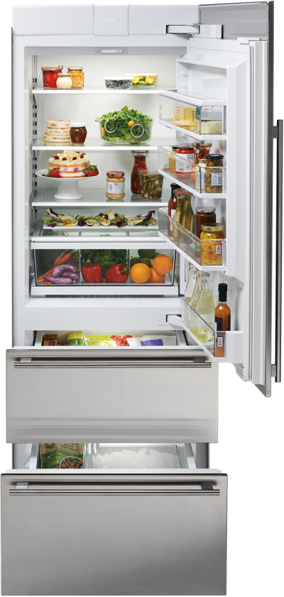 30" SUBZERO  Integrated Over-and-Under Refrigerator/Freezer - Panel Ready - IT-30CI-RH