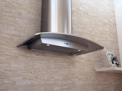 36" Zephyr Milano Wall-Mount Chimney Range Hood with 715 CFM Internal Blower  - ZMIM90BS