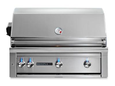 36" Sedona Built-in Grill With Rotisserie, Prosear Infrared Burner and Stainless Steel Burners - L600PSRLP